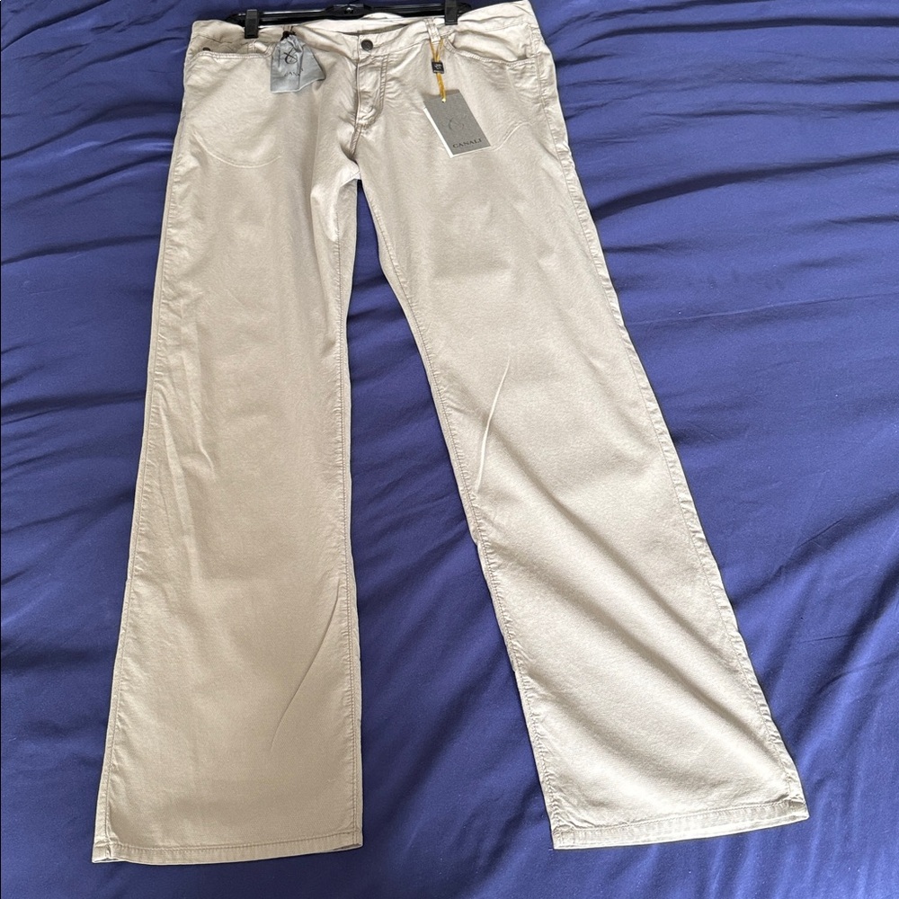 Canali Stylish beige Cream Wide-Leg Pants